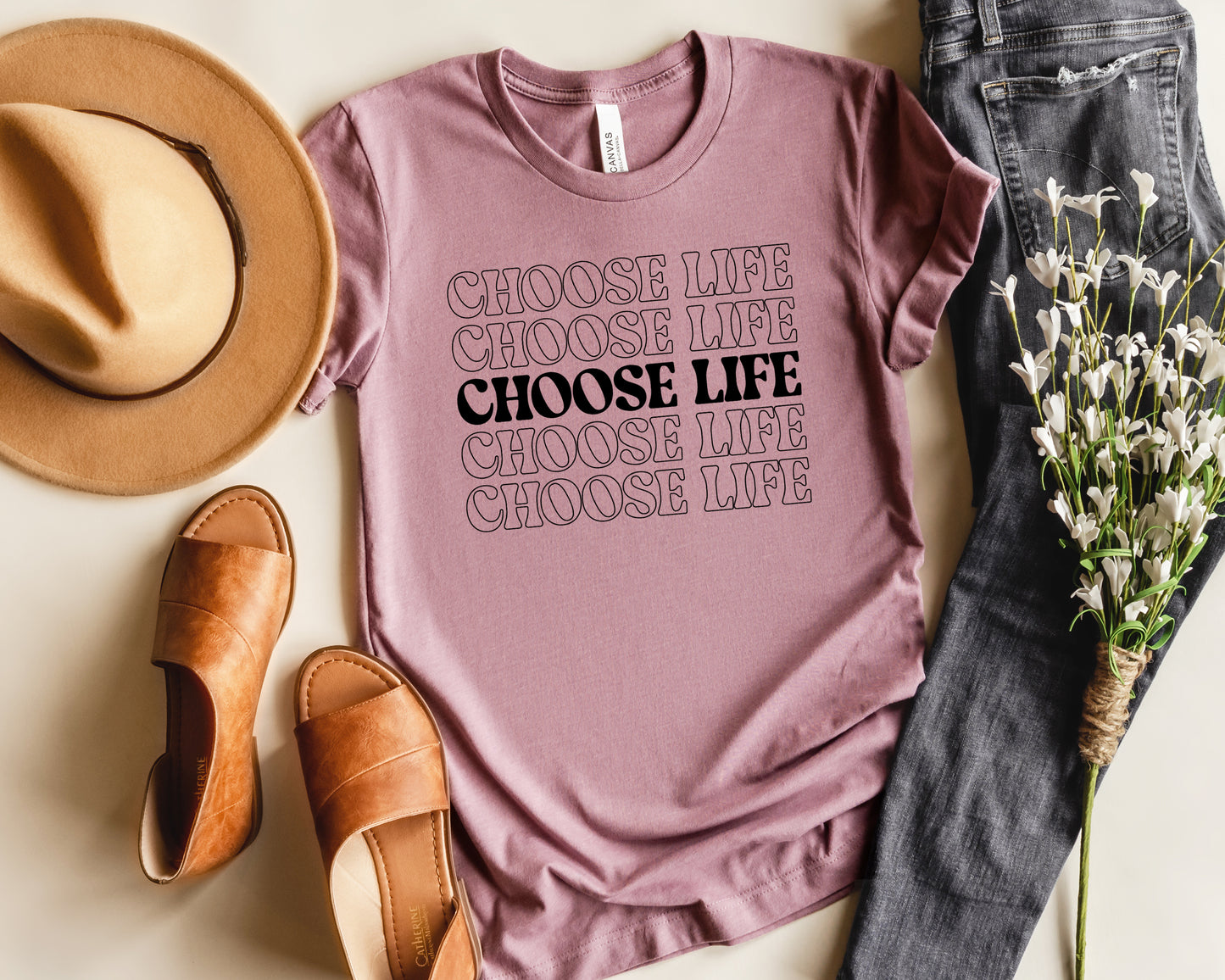 Pro-Life "Choose Life" Women's Bella Canvas Tee