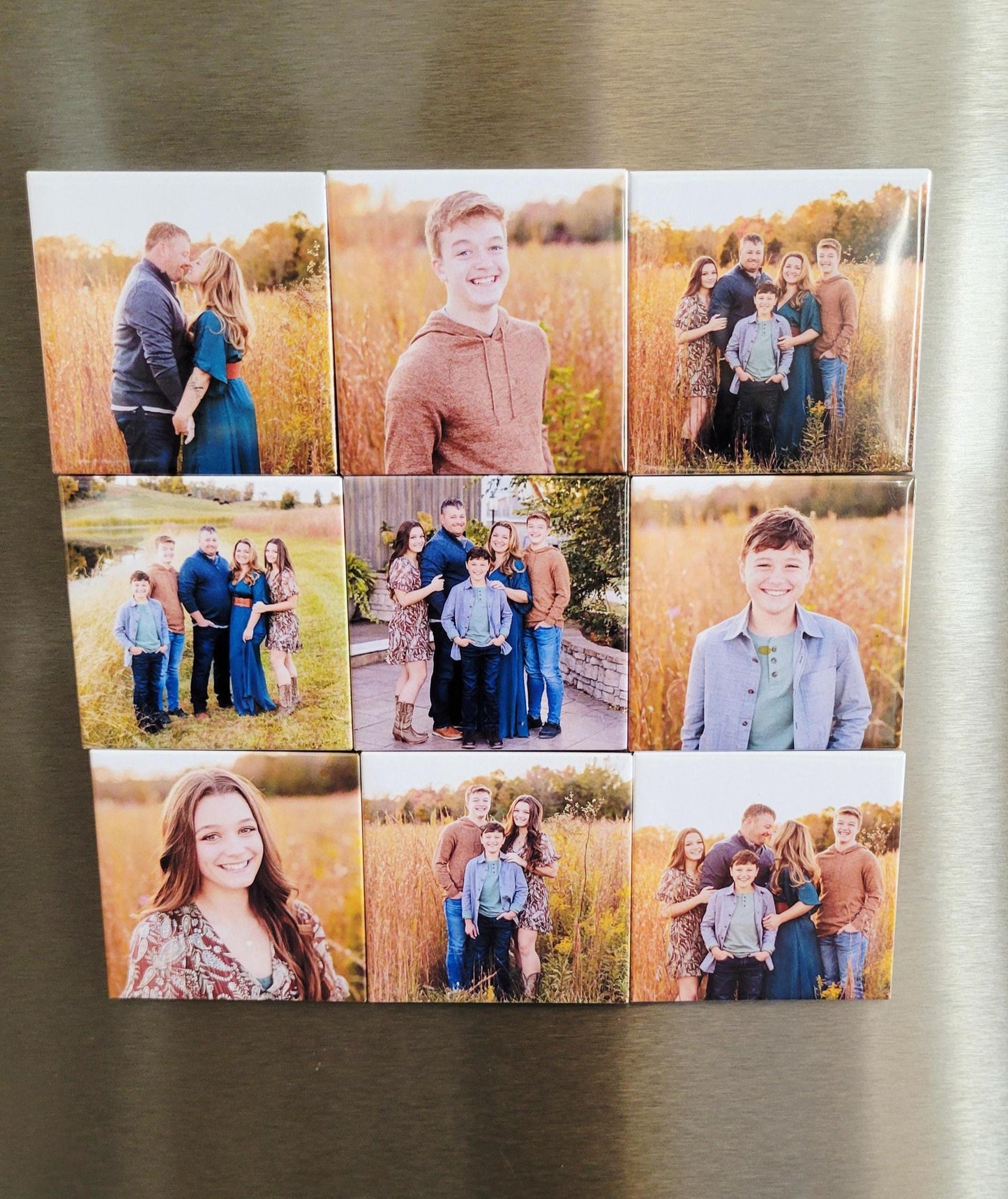2.5" by 2.5" Custom Photo Magnets - Set of 9