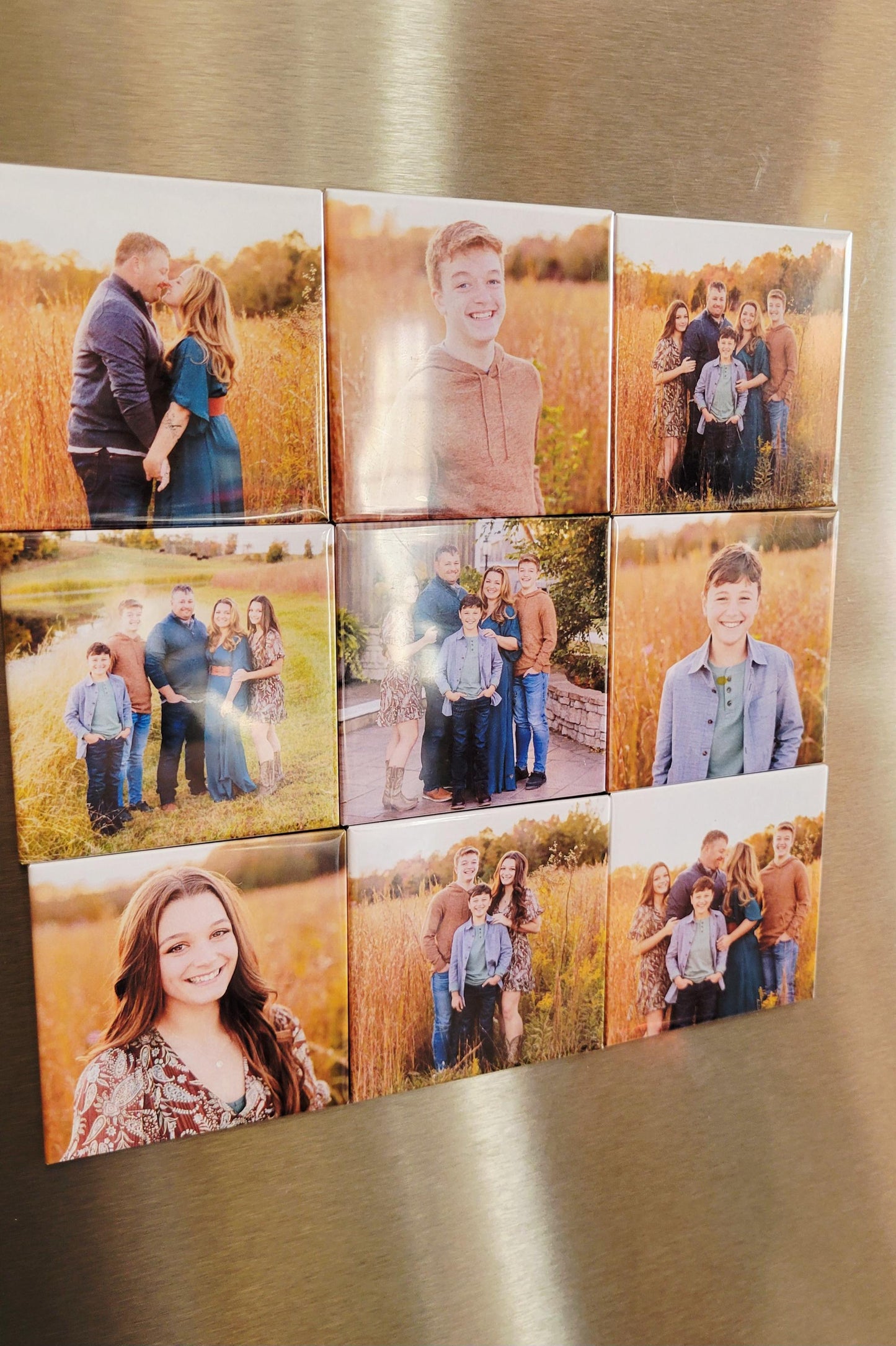 2.5" by 2.5" Custom Photo Magnets - Set of 9