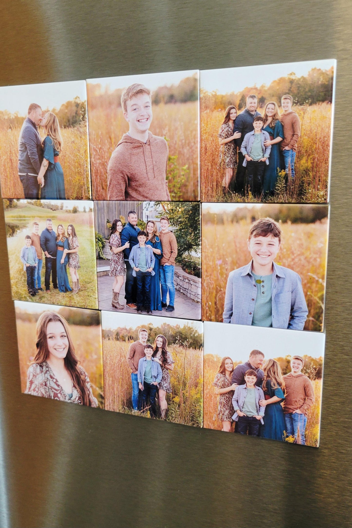 2.5" by 2.5" Custom Photo Magnets - Set of 9